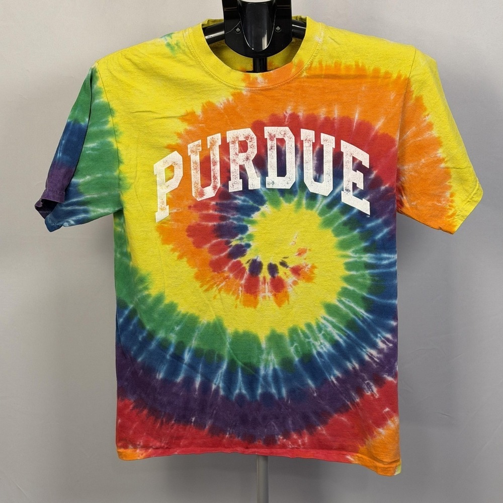 Purdue Boilermakers Shirt Mens Small Tie Dye NCAA Football Port & Company - Picture 1 of 5